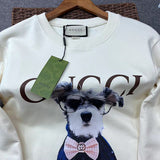 Full styled look of Gucci luxury clothing with signature branding