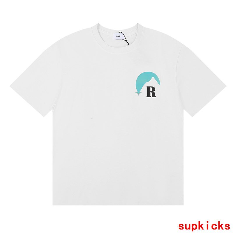 Back view of Rhude luxury clothing with contemporary cut