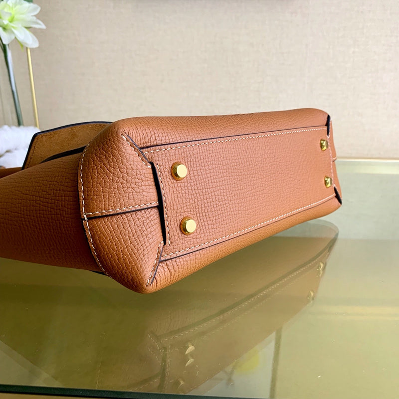 Sleek Vegan Leather Handbag - Premium Craftsmanship Detailing | Women's Premium Handbag #1743 - close-up detail shot (image 3) of designer-inspired handbag