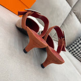 Hermès Black Bow-Detail Flats - Heel Detail View