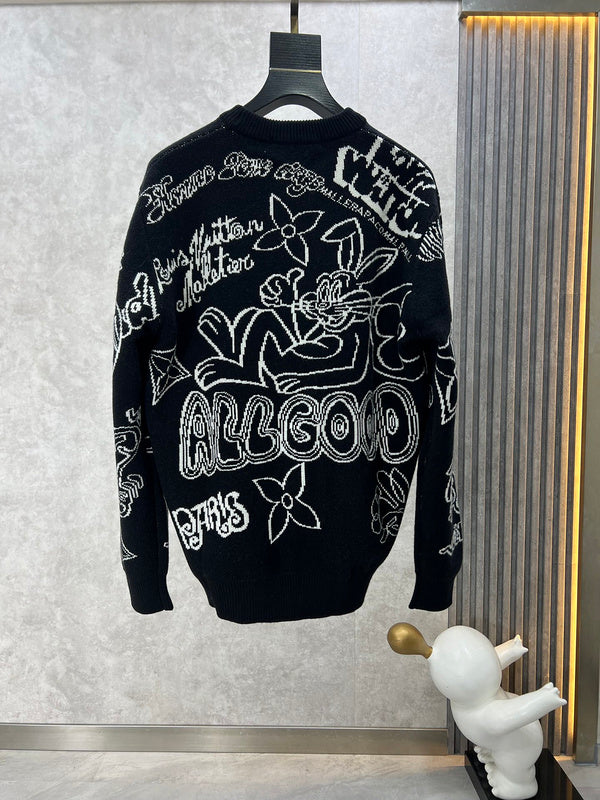 Side profile of Louis Vuitton luxury clothing with label-forward styling