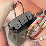 Close-up detail of effortless bag design