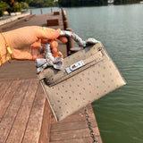 Polished bag shown from front angle