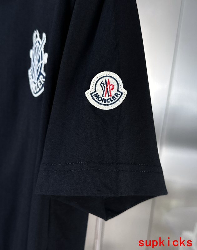 Back view of Moncler luxury clothing with everyday silhouette