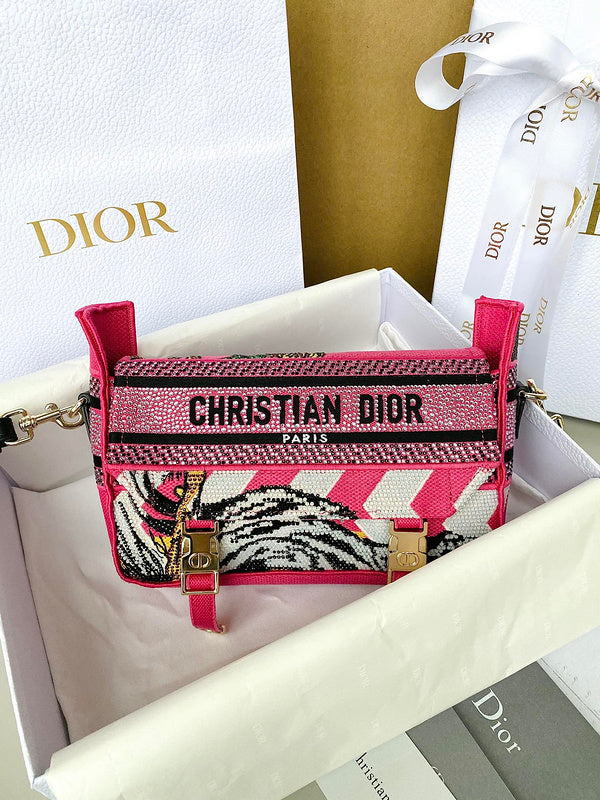 Side profile of signature statement women's handbag – women's statement bag