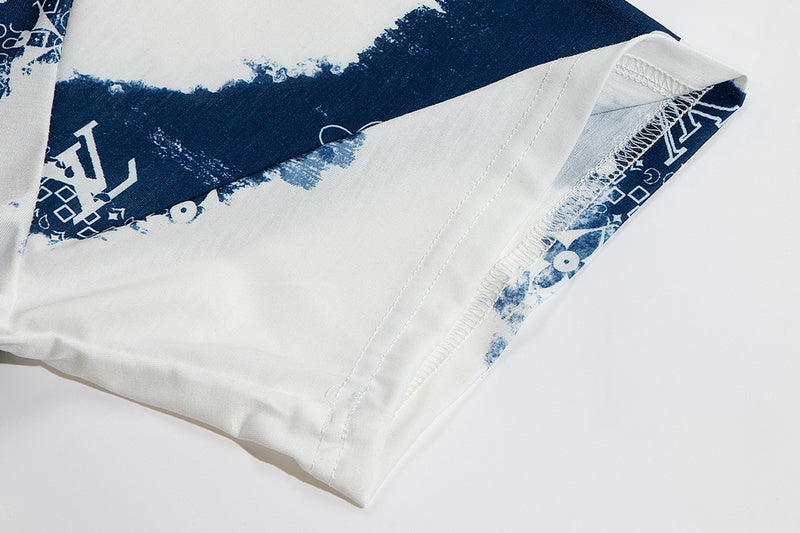 Flat lay presentation of Louis Vuitton cotton t-shirt with runway-inspired design