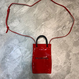Polished Faux Leather Handbag - Everyday Elegance | Women's Everyday Carry Handbag #1052 - front view (image 1) of designer-inspired handbag