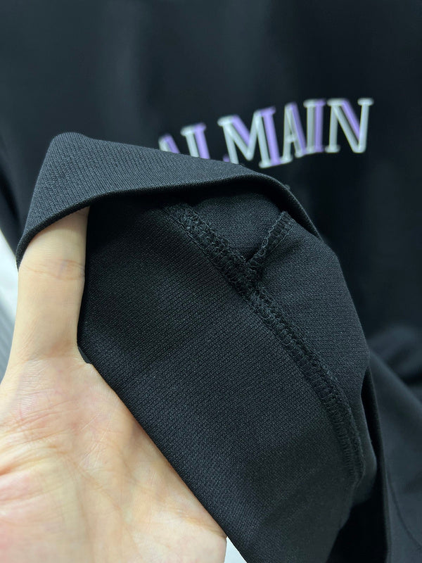 Close-up of Balmain designer clothing craftsmanship