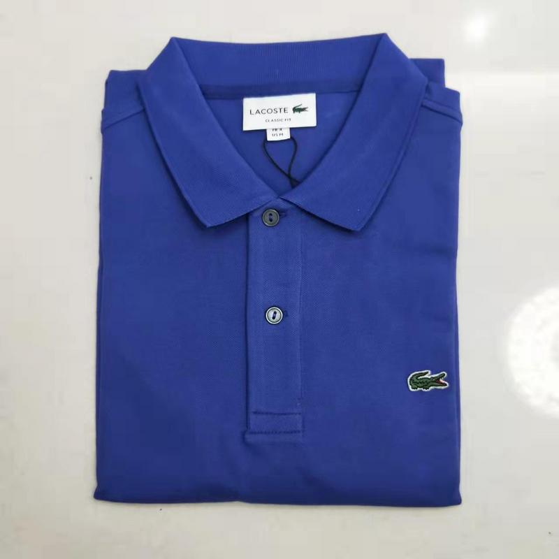 Full styled look of Lacoste luxury clothing with monogram-inspired silhouette