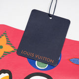 Front view of Louis Vuitton luxury clothing with logo-detail design