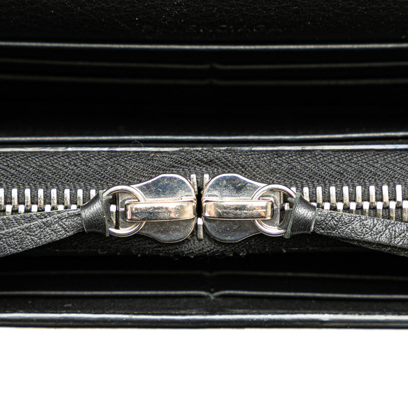 Side view of Balenciaga wallet Black premium designer bag