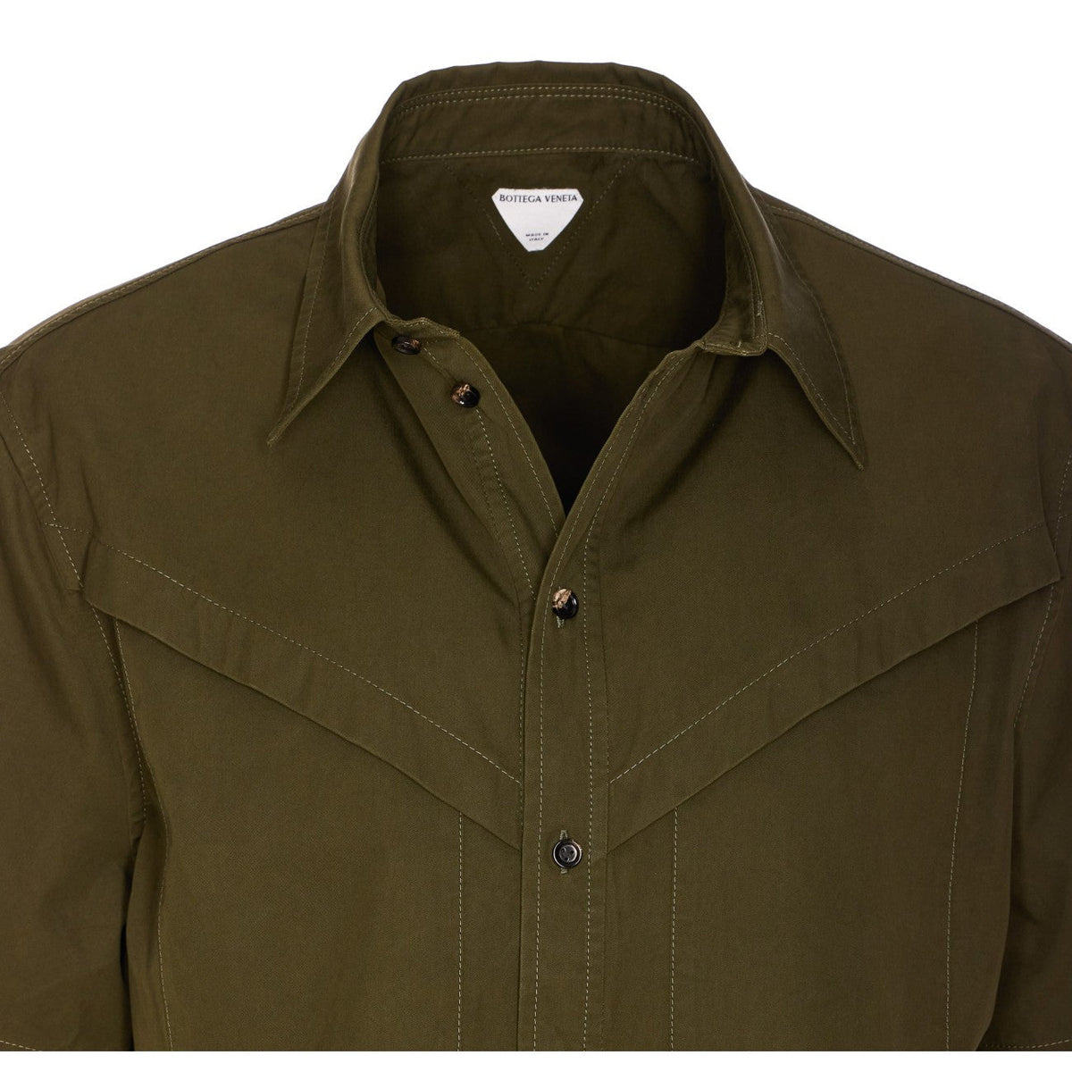 Bottega Veneta Tops? Bottega Veneta Men Cotton Twill Shirt Premium Designer Casual Top