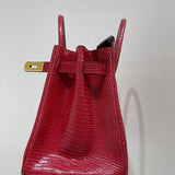 Side view of graceful structured handbag