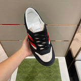 Gucci muted earth tones luxury sneakers view 7 retro runner design