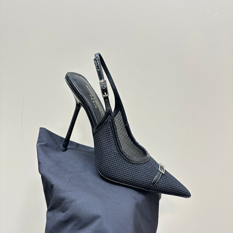 Saint Laurent luxury shoes detail shot