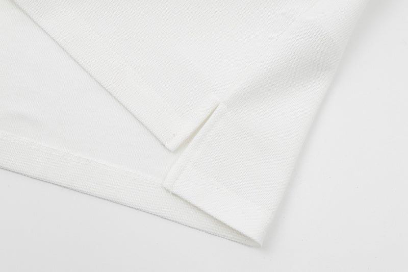 Back view of Polo cotton polo shirt with logo-detail design