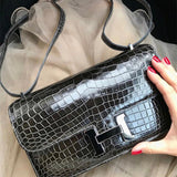 Close-up detail of statement bag design