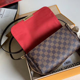 Interior view of modern classic women's handbag – women's statement bag
