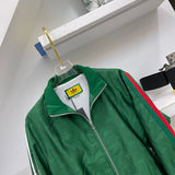 Full styled look of Gucci luxury clothing with label-forward styling
