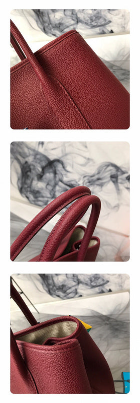 Side view of chic structured handbag