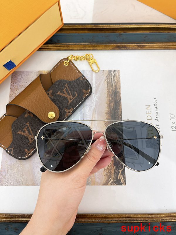 Side view of Louis Vuitton unisex sunglasses