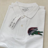 Close-up detail shot of Lacoste luxury clothing with tailored silhouette