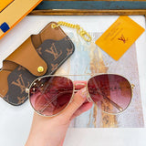 Side view of Louis Vuitton unisex sunglasses