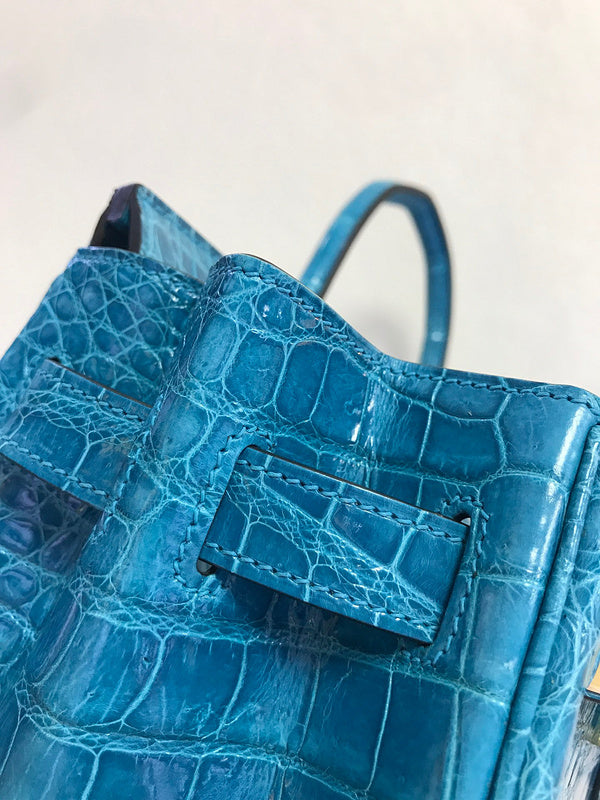 Side view of chic structured handbag