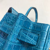 Side view of chic structured handbag