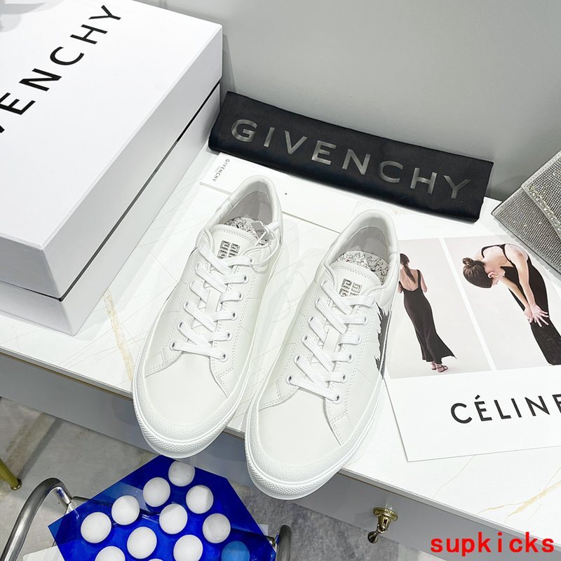 Givenchy Burgundy Slip-On Sneakers - Side Profile View