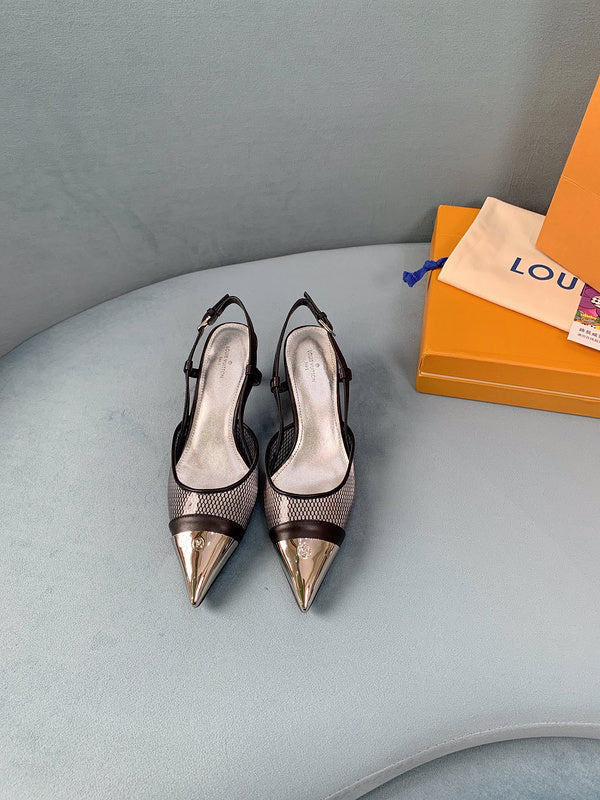 Louis Vuitton Tan Slip-On Sneakers - Angled View