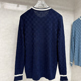 Side profile of Louis Vuitton luxury clothing with signature branding