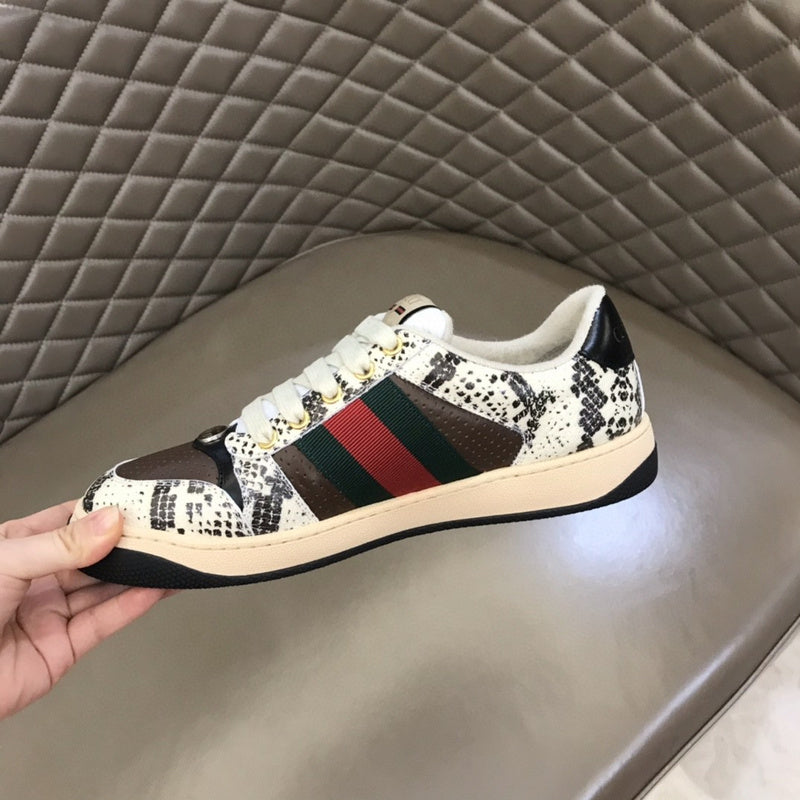 Gucci sneakers detailed view showing premium designer craftsmanship
