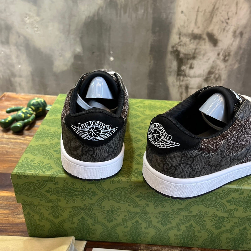 Gucci bold contrast luxury sneakers view 4 breathable knit upper