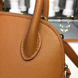 Understated Vegan Leather Handbag - Everyday Elegance | Women's Everyday Carry Handbag #888 - styled full view (image 7) of designer-inspired handbag