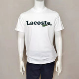 Front view of Lacoste luxury clothing with signature branding