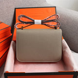 Polished bag shown from front angle