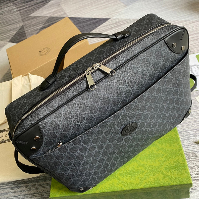 Back view of modern structured women's handbag – women's luxury handbag