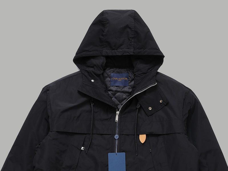 Full styled look of Louis Vuitton luxury clothing with monogram-inspired silhouette