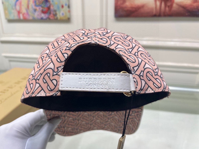 Close-up detail view of Burberry unisex cap