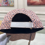 Close-up detail view of Burberry unisex cap