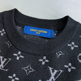 Flat lay presentation of Louis Vuitton luxury clothing with monogram-inspired silhouette