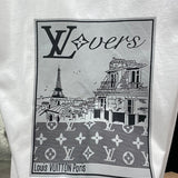 Full styled look of Louis Vuitton cotton t-shirt with runway-inspired design