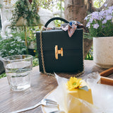Close-up detail of clean-lined bag design