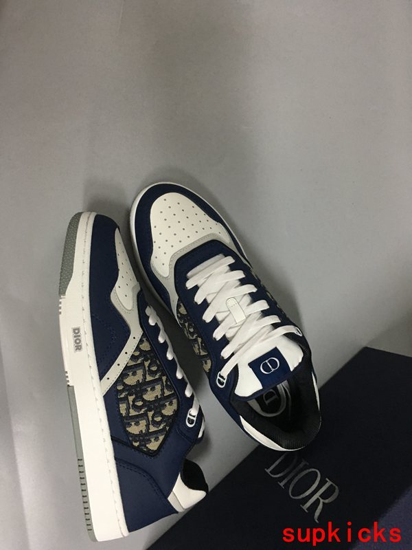 Dior Grey High-Top Sneakers - Back View