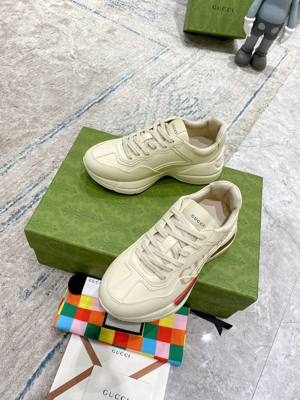 Gucci muted earth tones luxury sneakers view 5 cushioned comfort fit