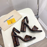 Louis Vuitton Tan High-Top Sneakers - Sole Detail View