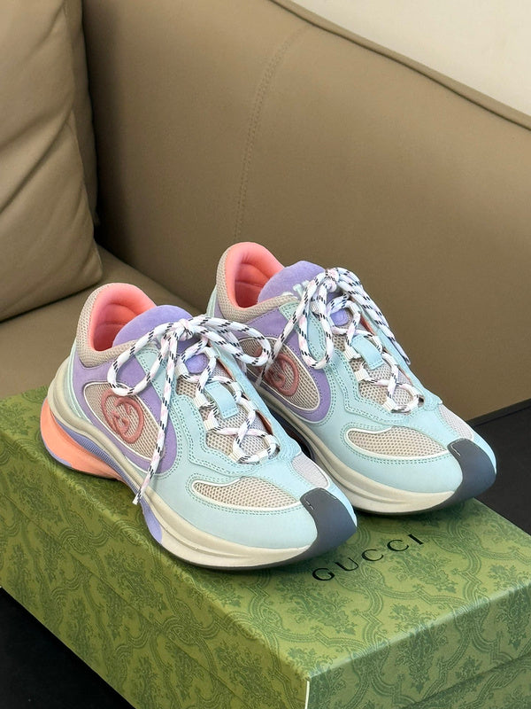 Gucci crisp white luxury sneakers view 4 heritage-inspired look