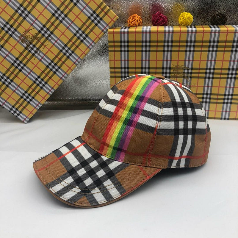 Close-up detail view of Burberry unisex cap