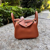 Side view of chic structured handbag